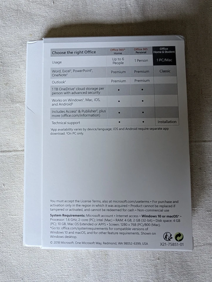 Microsoft Office Home & Student 2019 1 PC / Mac New License Key Card - Image 3 of 3