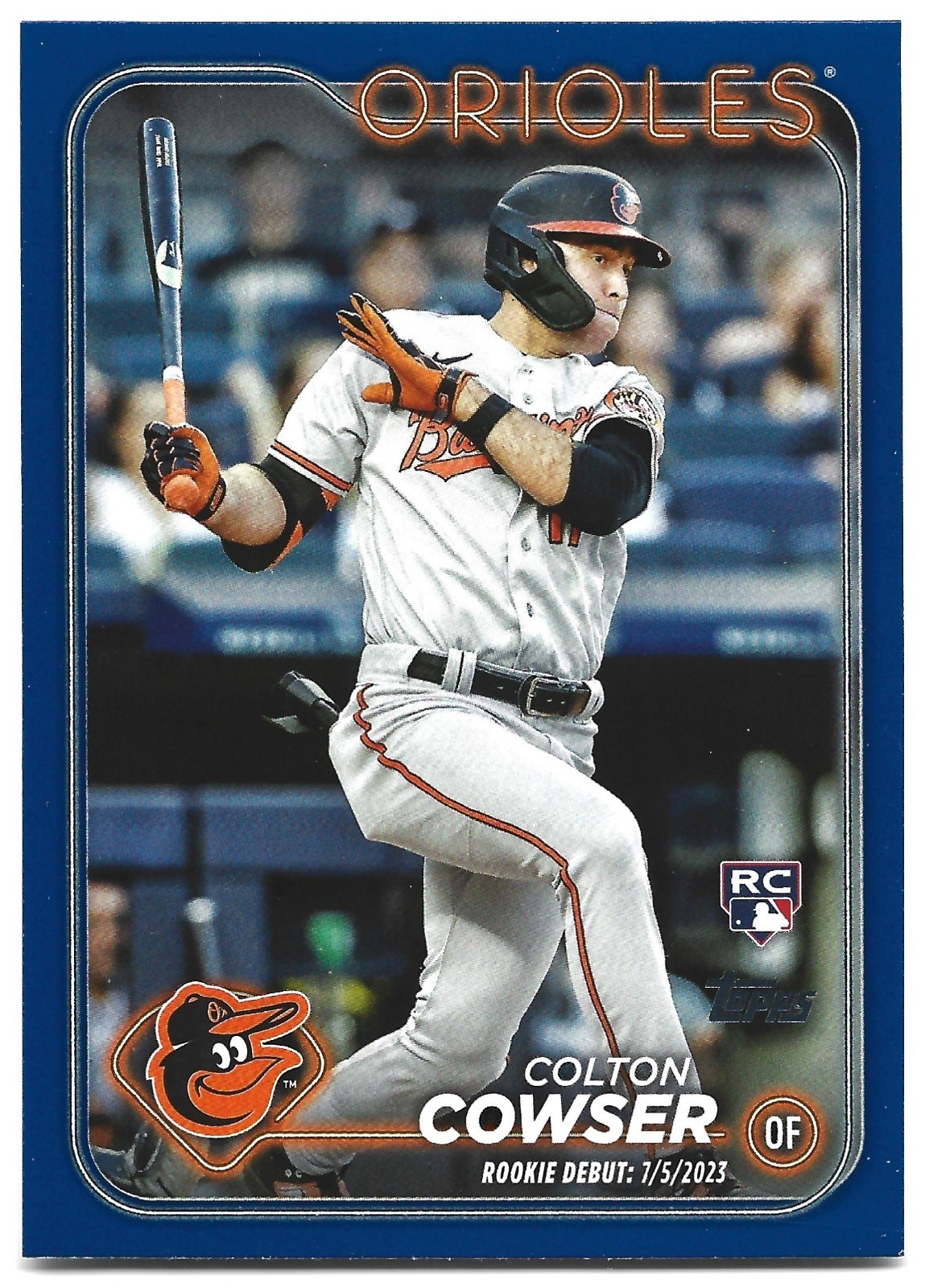 2024 Topps Update #US72 Colton Cowser RC Royal Blue Rookie Debut Orioles