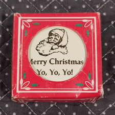 Playmaxx Christmas Yo-Yo "Merry Christmas Yo, Yo, Yo " 1988 Red w/ Box