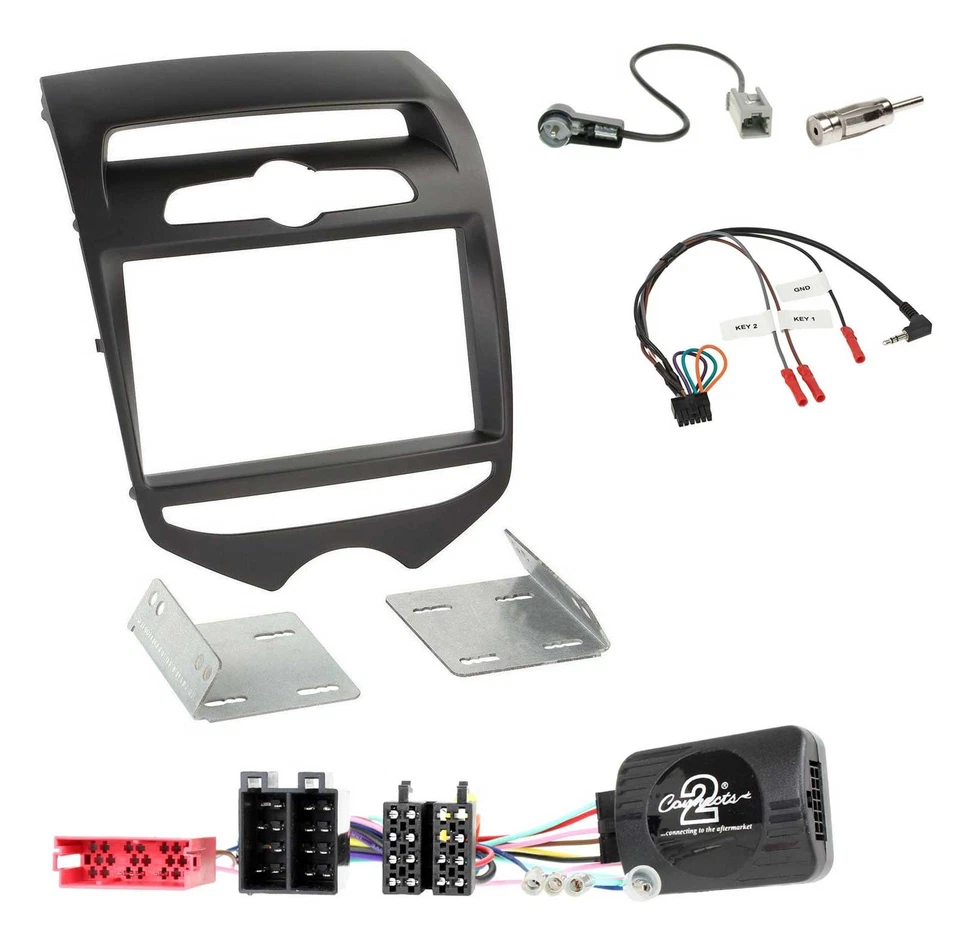 JVC Bluetooth 2DIN Lenkrad DAB USB Autoradio für Hyundai ix20 ab 2010 man. Klima - Bild 3 von 4