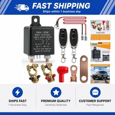 Remote Battery Disconnect Switch 12V, 200A Remote Control Battery Kill Switch