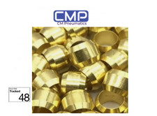 6.35mm (1/4) Compression Olives Brass  Copper Plumbing Pipe Olive (Pack of 10)