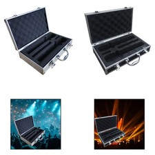 Cordless Microphone Storage Case with Pre Cut Foam Portable Sturdy Organizer