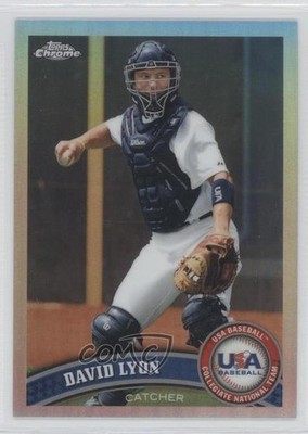 2011 Topps Chrome Refractor 174/999 David Lyon #USABB12 0c2