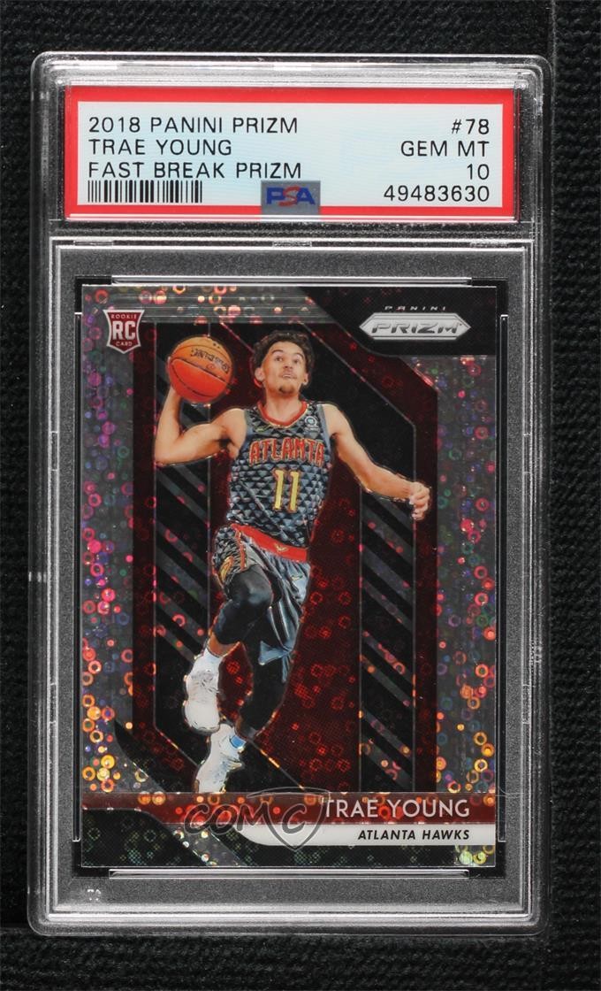 2018-19 Panini Prizm Fast Break Prizm Trae Young #78 PSA 10 GEM MT p1r