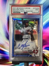 2021 Bowman Chrome 1st Malfrin Sosa Minnesota Twins Blue Ref Auto /150 💎