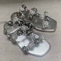 Carvela Organza Blingy Floral Sandals UK Size 5 New Without Tags Great Offer