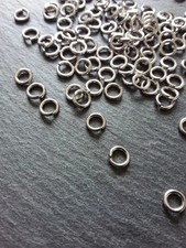 100 or 500 Stainless Steel 6mm Jump Rings Strong 1.2mm (17 Gauge) UK