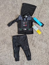 NWT Disney Star Wars Darth Vader Pajamas Pj's Cape Sleepwear Size 6/9 Months