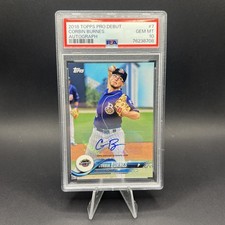 2018 Topps Pro Debut - Corbin Burnes #7 Autographs (AU, RC)
