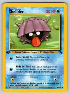 Shellder 54/62 Fossil 1st Edition Common