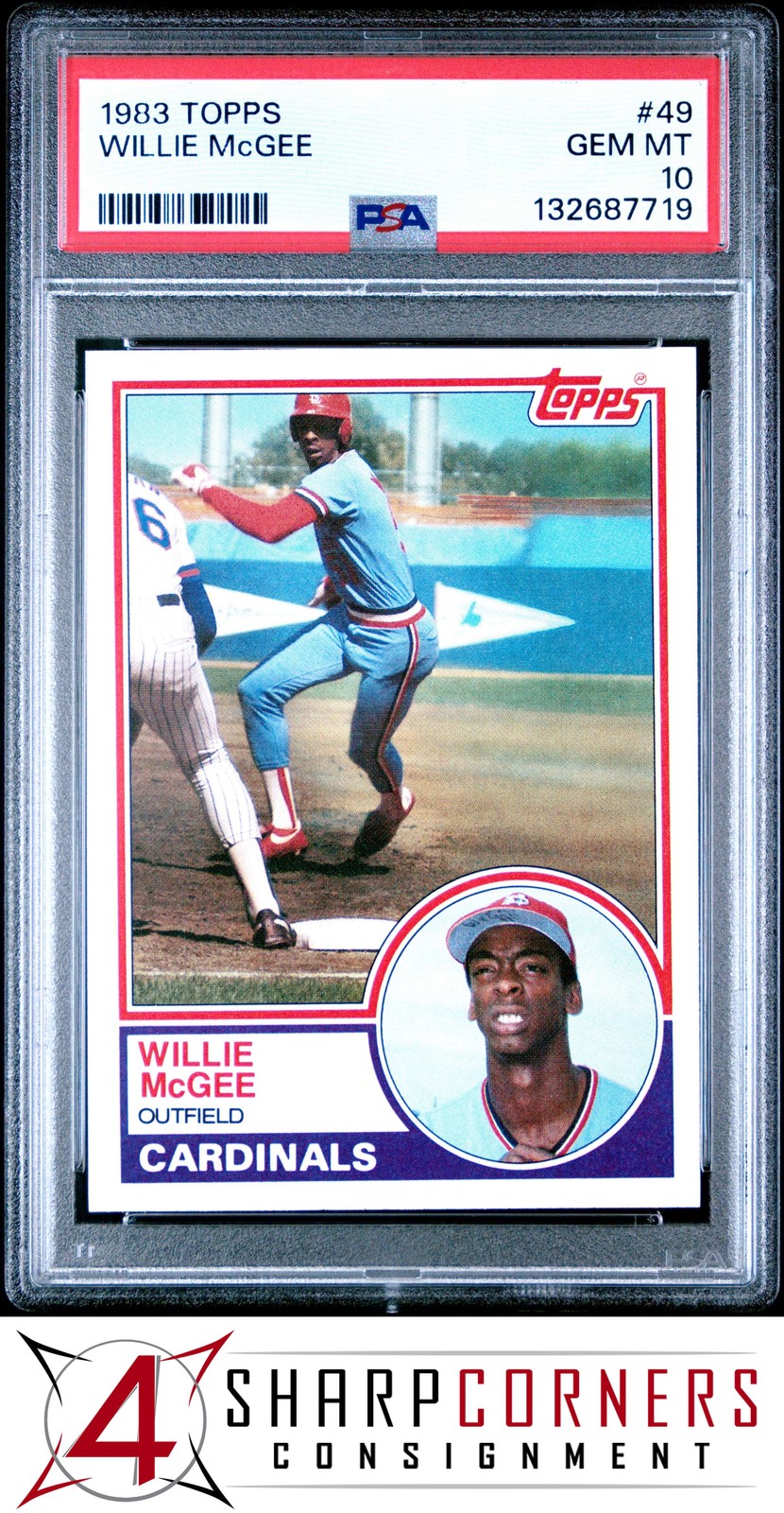 1983 TOPPS #49 WILLIE McGEE RC CARDINALS PSA 10