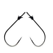 2024 Soft Lure Dual-barbed Bait Holder Carbon Steel black nickel Fishing Flippin