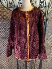 Coldwater Creek Reversible Velvet Jacket Size M