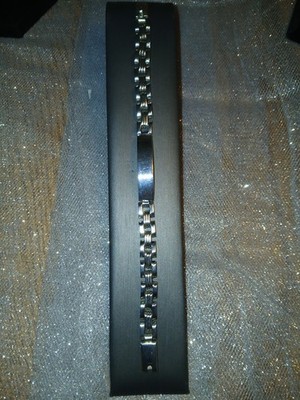 Sterling Silver Mexico 27gram I.D. Plate Bracelet  7.25'' 7.5mnm