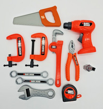 Black and Decker Kids Power Play Pretend Tool Replacement Lot-Tape Measure-Clamp