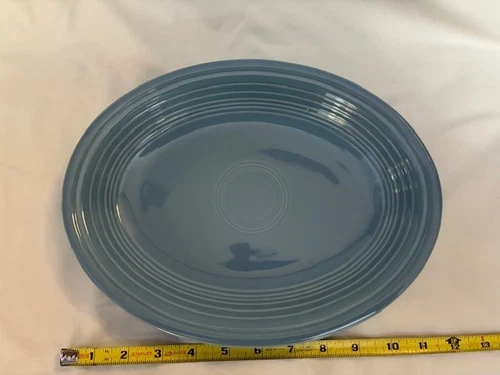 Fiesta Ware HLC Periwinkle Blue Oval Serving Platter - Large 11 1/2 inches