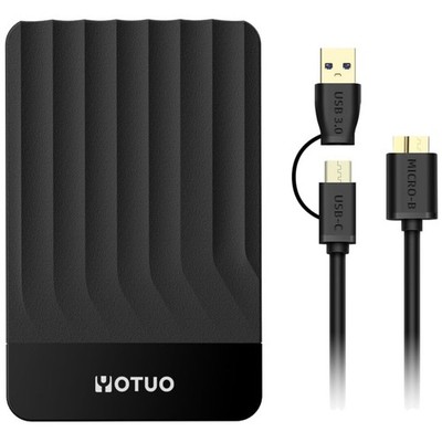 Compact 750GB External HDD USB 3.0 for Laptop Gaming Console