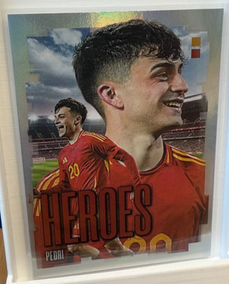 Futera Fans Selection 2025 Heroes - Pedri Spain Barcelona Red Refractor Card /20