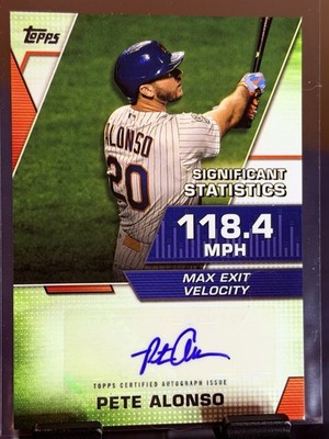 Topps 2021 Pete Alonso Mets Significant Statistics Auto #SSA-PA /50 Insert