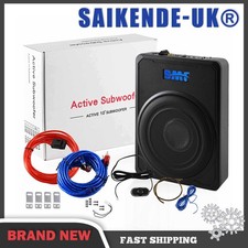 10" 600W Slim Under-Seat Subwoofer Powered Car Truck Sub w/ Amp Kit Speaker H5Z3