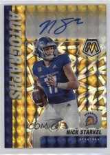 2022 Panini Mosaic Draft Picks Auto Gold 4/10 Nick Starkel #A-NST Auto mq7