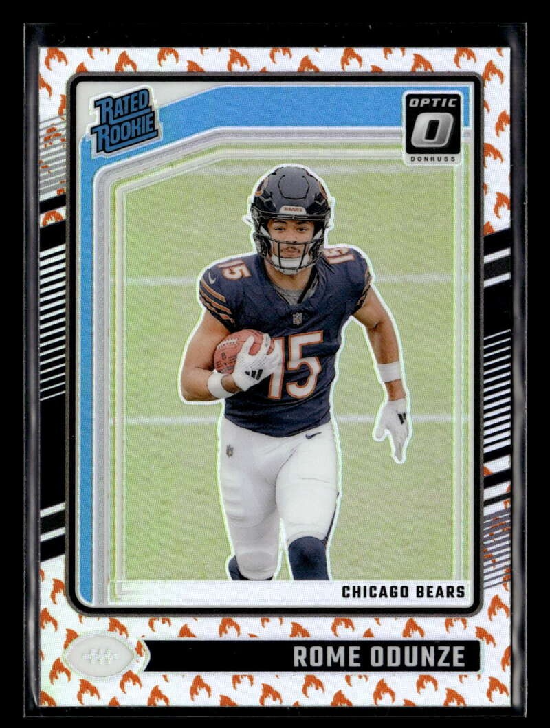 2024 Donruss Optic Rome Odunze Fire #286 Rookie Bears U9855