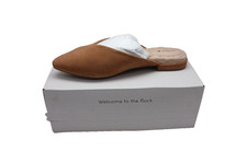 Birdies Swan Suede Mule Tan Golden Oak  Size 6 Womens Comfort Flat