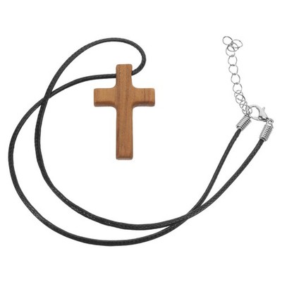 Wooden Cross Necklace Christian Party Favor Jewelry Car Rearview Mirror