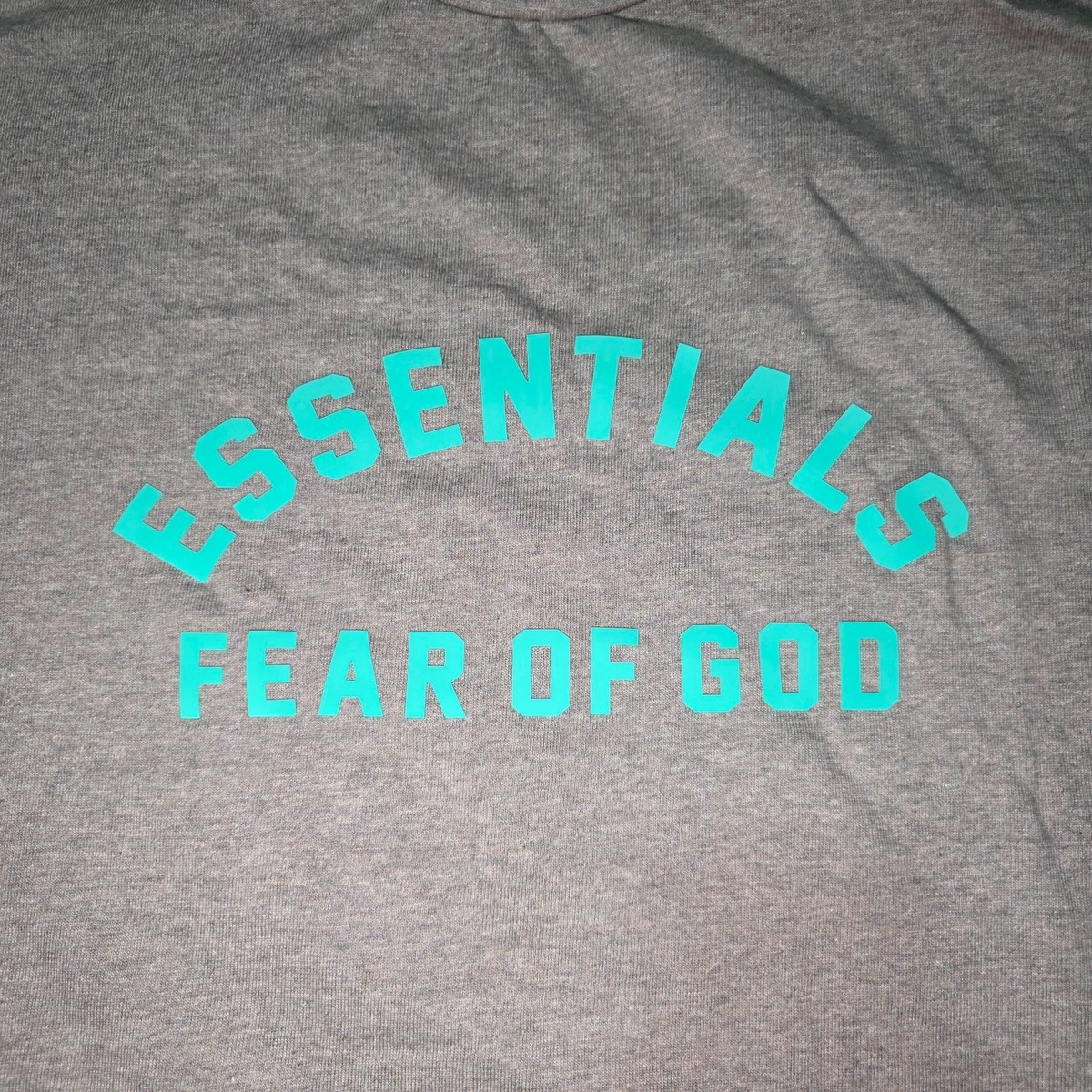 Fear of God Essentials Heavy Tee Dark Heather Oatmeal Oversized Men’s Sm