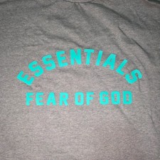 Fear of God Essentials Heavy Tee Dark Heather Oatmeal Oversized Men s Sm