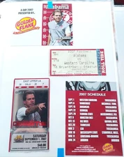 Nick Saban Dynasty Package, Beckett Witness Helmet, Football 2 Ticket Stubs Plus