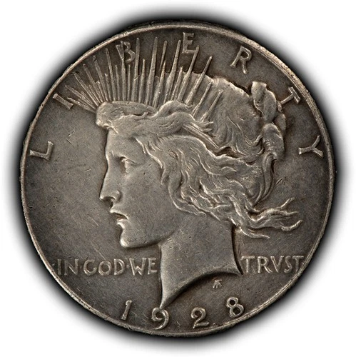 1928 $1 Silver Peace Dollar - Key Date - XF - SKU-B5541