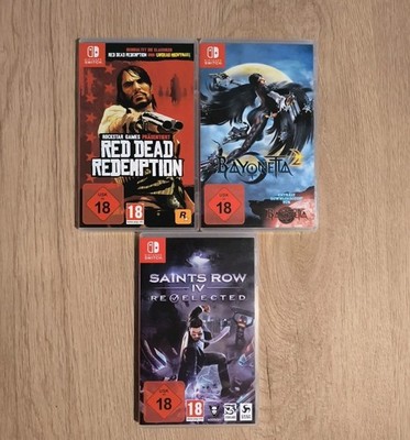 Red Dead Redemption + Bayonetta 2 + Saints Row IV Nintendo Switch USK 18 Bundle