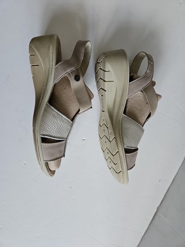 Sandalias de cuña Van Dal de cuero beige crema talla 7 EU40 - Imagen 7 de 16