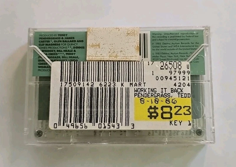 Teddy Pendergrass - Workin It Back Cassette SEALED Asylum VTG - Image 2 of 3