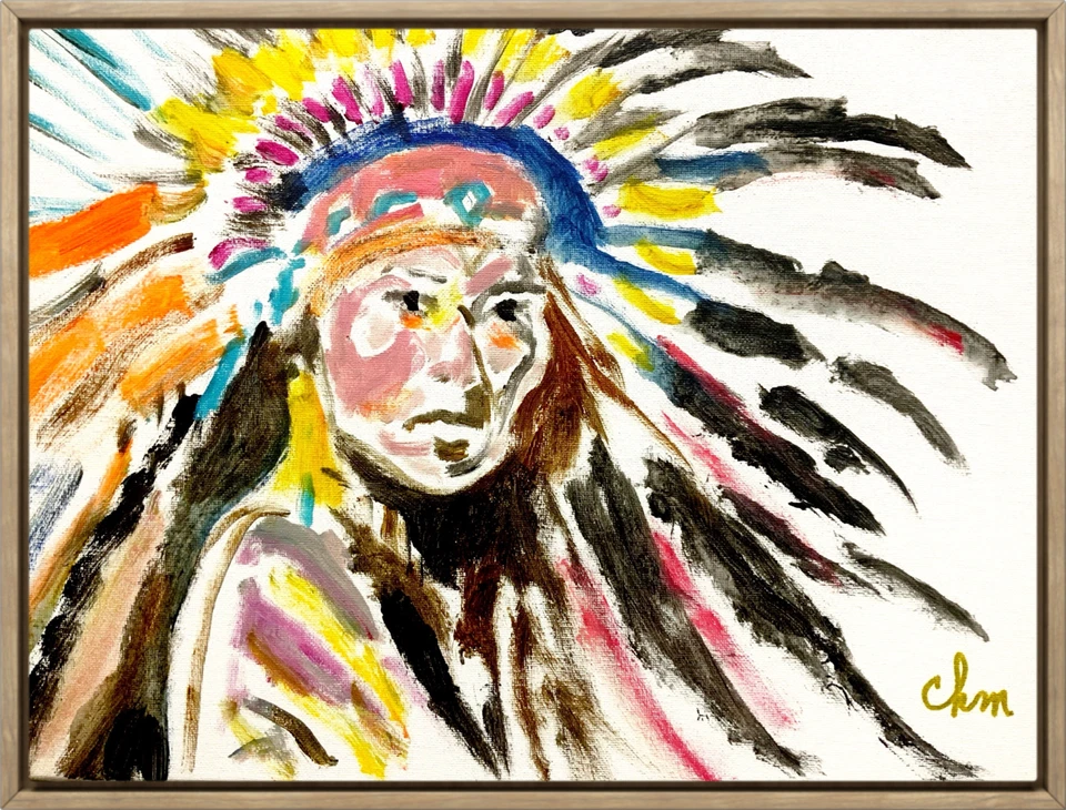 12x16 Canvas CHM Original Expressionism Handmade Signed Colorful Art Painting - Image 2 of 3