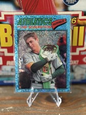 Tyler Soderstrom 2026 Topps Heritage Chrome Light Blue Sparkle #101 SP Athletics
