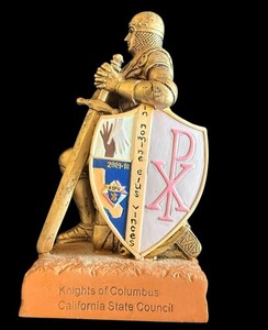 Vintage Knights of Columbus K Of C Fraternity California Trophy Statute Sword