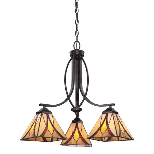 Quoizel TFAS5003VA Asheville 3-Light Chandelier in Valiant Bronze - Picture 1 of 5