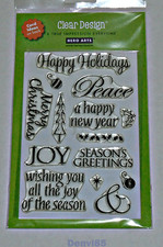 HTF Hero Arts "Winter Messages" Clear Stamp Set NEW in Pkg