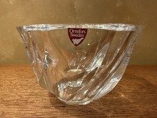 Orrefors Schweden Kristall Schale Residence Olle Alberius Achteck Wirbel 8 cm