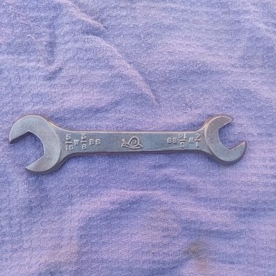 VINTAGE SCHNECKENMARKE WHITWORTH SCHLÜSSEL 1/4W x 5/16W (Mk IV/V Jaguar)