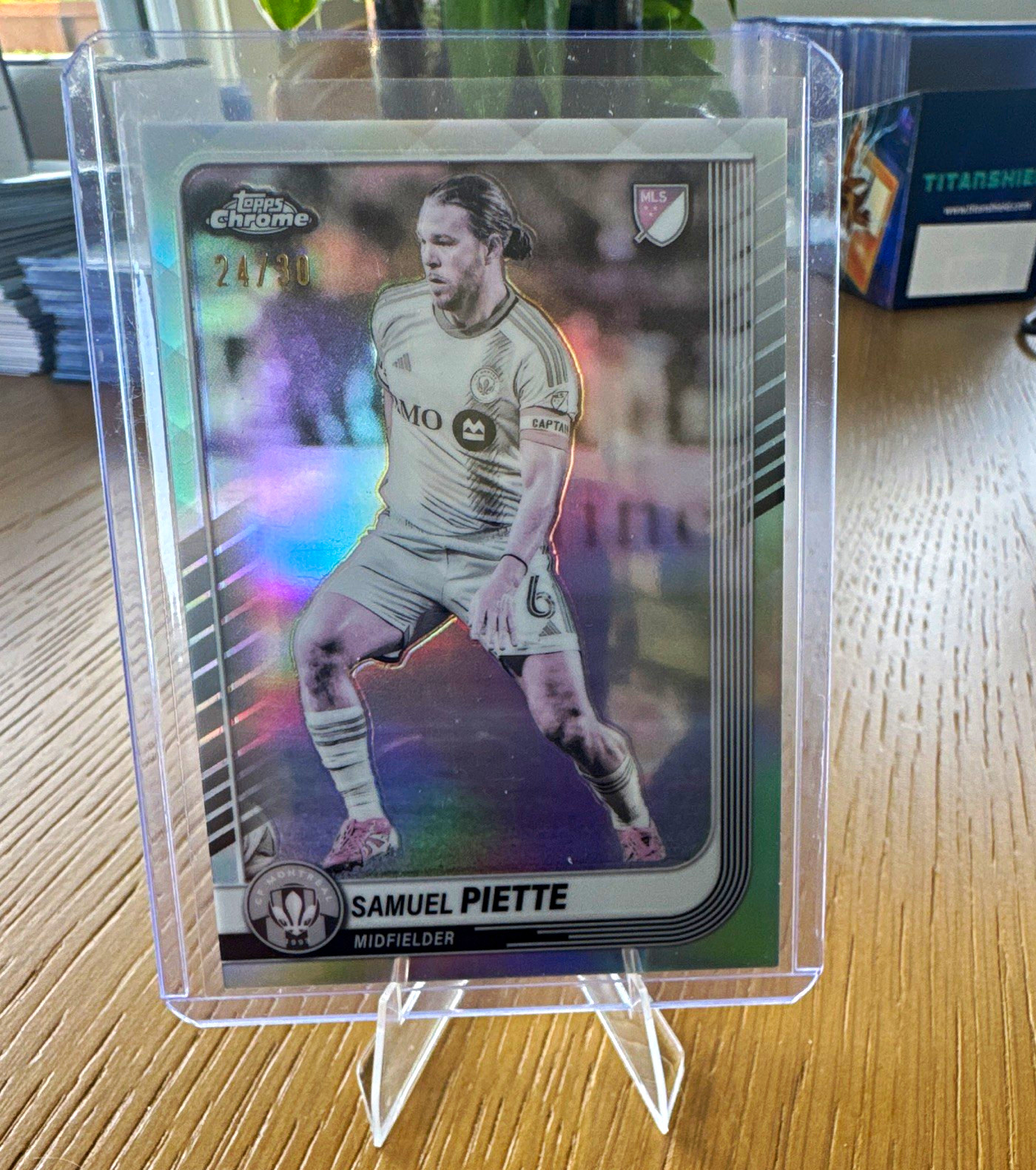 Topps Chrome MLS Samuel Piette CF Montréal #47 Pearl Refractor Serial 24/30
