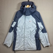 Berghaus Gore-Tex Hooded Long Waterproof Coat Blue Womens UK 14 Outdoor Jacket