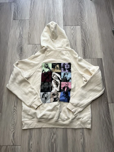 OFF WHITE Felpa con cappuccio Taylor Swift Eras Tour Cream taglia Large