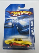 2007 Hot Wheels 143 All Stars FORD THUNDERBOLT Yellow w/Red 5 Spoke Wheels