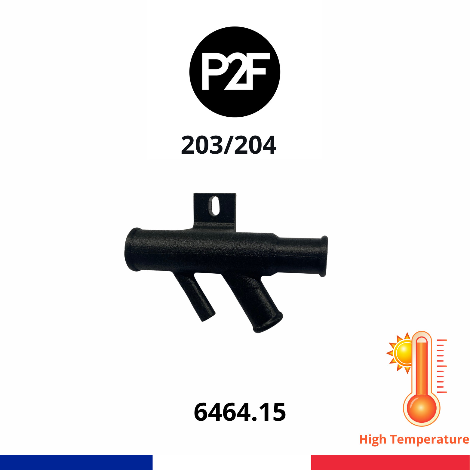 Fitting de chauffage 4 voies carbone 6464.15 pour tube 204 304