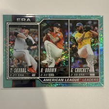 2025 Topps Series One ERA Leaders #327 Skubal Brown Crochet Tigers Astros Red S…