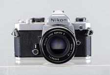 Refurbished Nikon FM Silver, 35mm Film SLR w/50mm F1.8 Series E Lens  Full CLA!